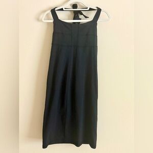 Athleta Black Halter Midi Dress Size M Sporty Tie Back Athleisure